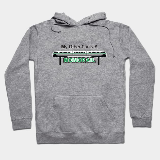Other Car - Monorail Green Hoodie by OneLittleSpark